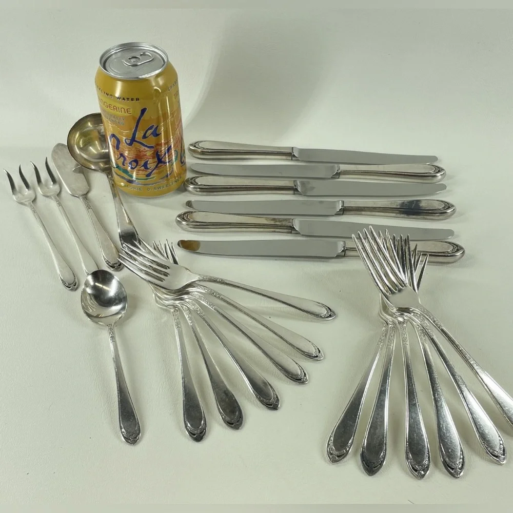 Vintage 1847 Rogers Bros IS Silverplate Flatware “Lovelace” Pattern | Mixed Lot